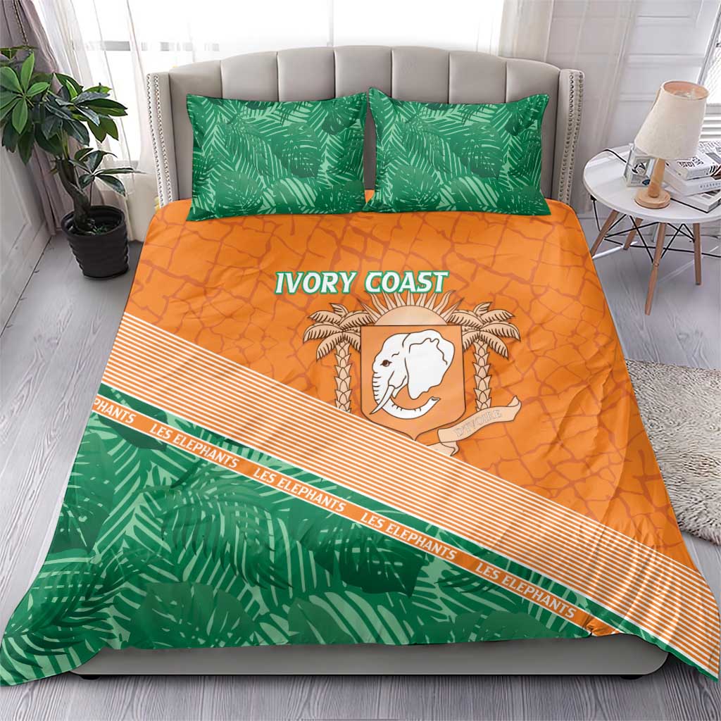 Ivory Coast Rugby Custom Bedding Set Allez Les Elephants LT15