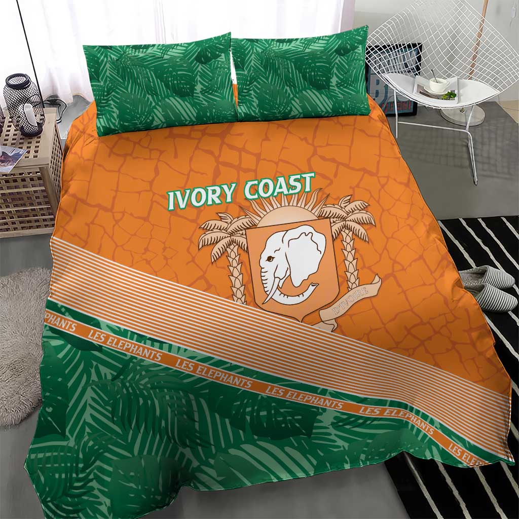 Ivory Coast Rugby Custom Bedding Set Allez Les Elephants LT15