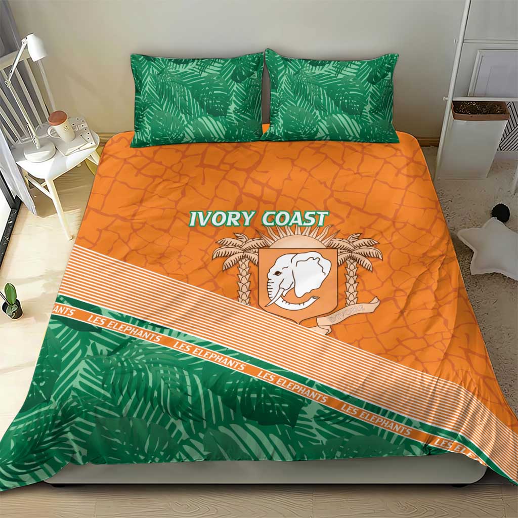 Ivory Coast Rugby Custom Bedding Set Allez Les Elephants LT15
