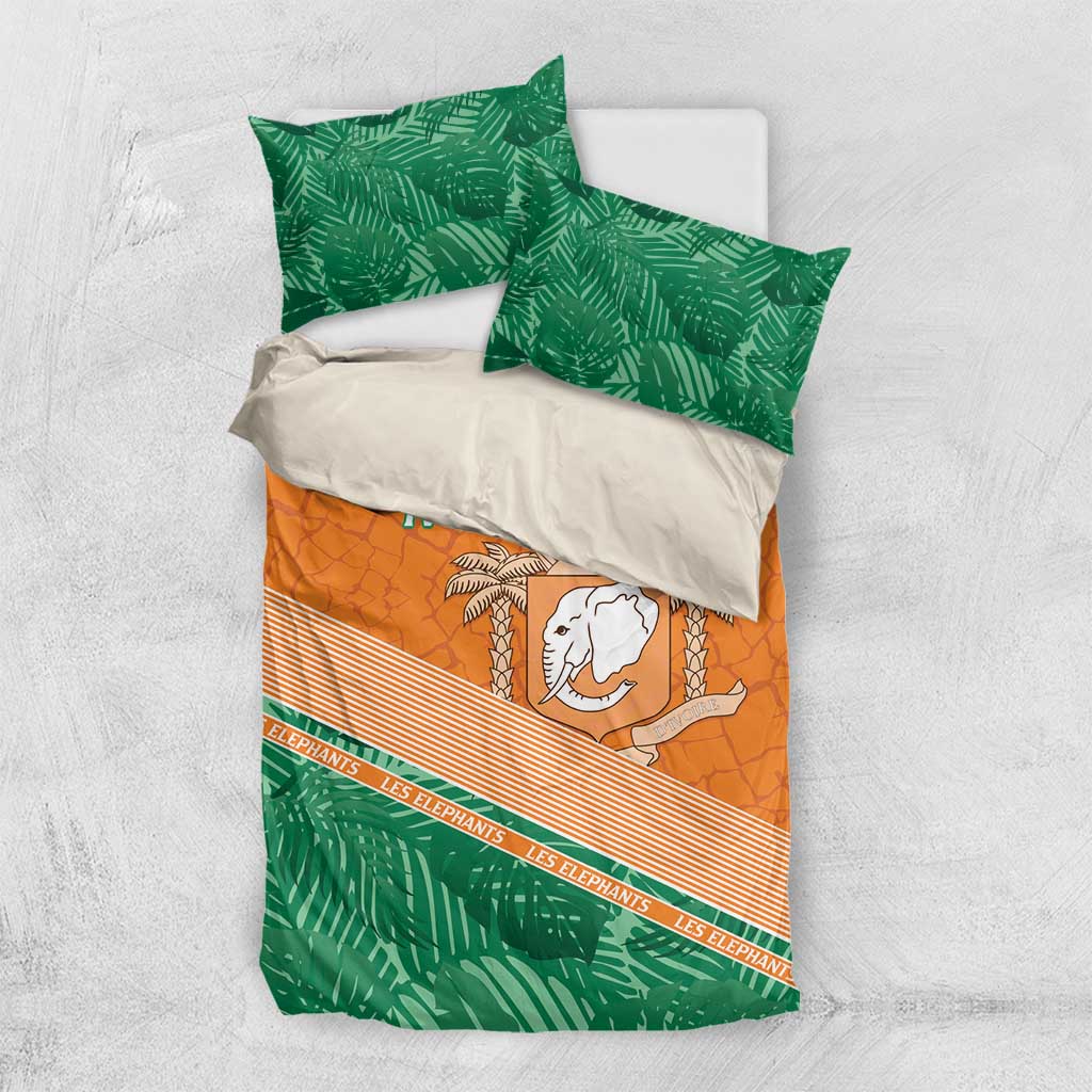 Ivory Coast Rugby Custom Bedding Set Allez Les Elephants LT15