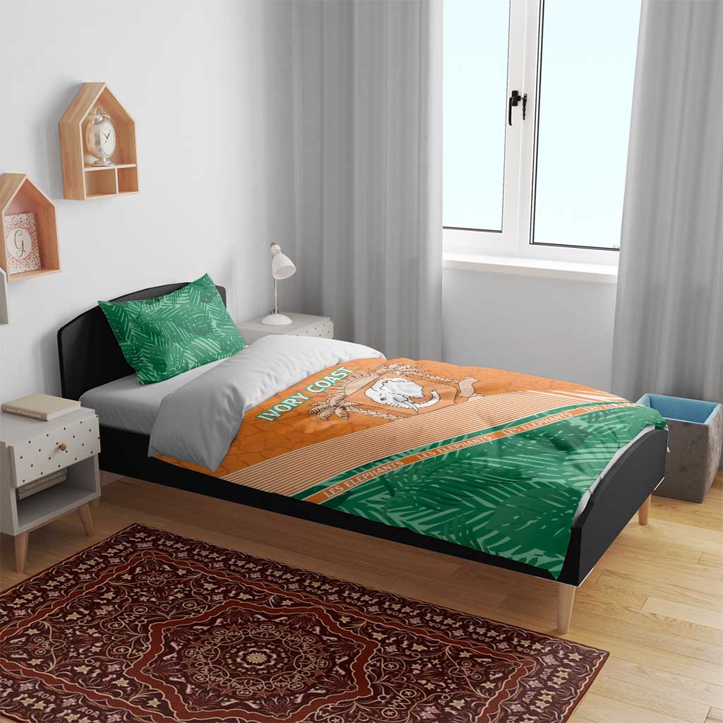 Ivory Coast Rugby Custom Bedding Set Allez Les Elephants LT15
