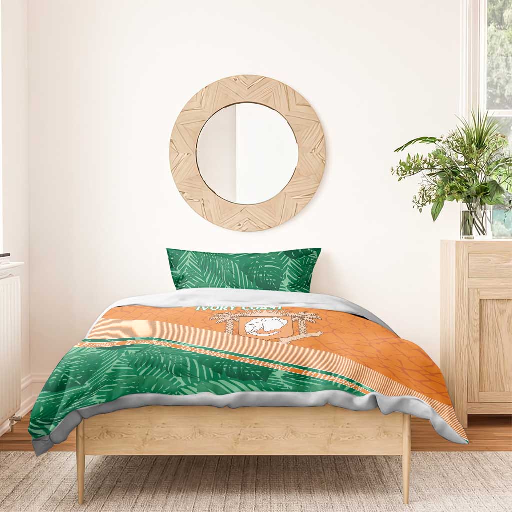 Ivory Coast Rugby Custom Bedding Set Allez Les Elephants LT15