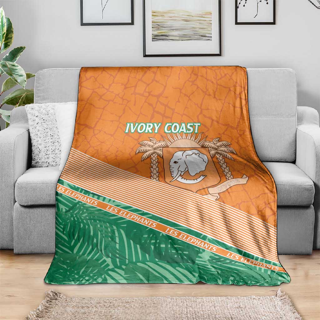 Ivory Coast Rugby Custom Blanket Allez Les Elephants LT15