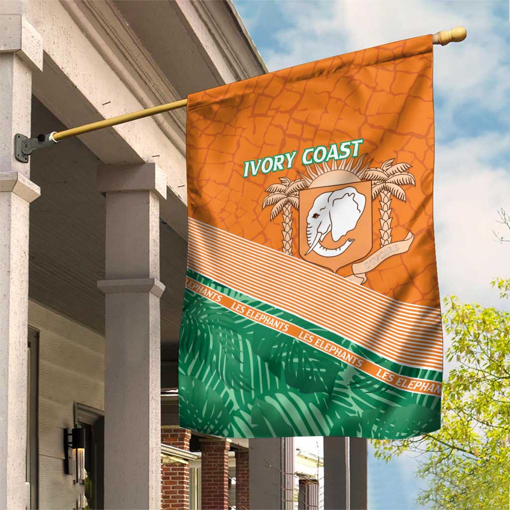 Ivory Coast Rugby Custom Garden Flag Allez Les Elephants LT15