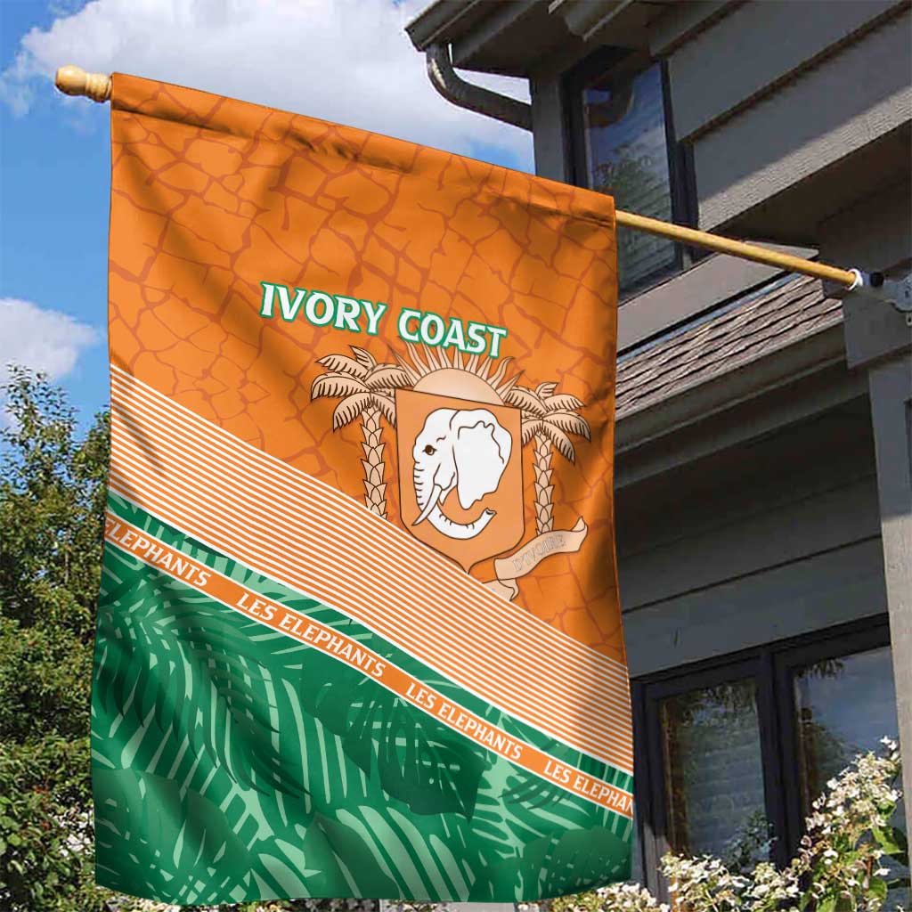 Ivory Coast Rugby Custom Garden Flag Allez Les Elephants LT15