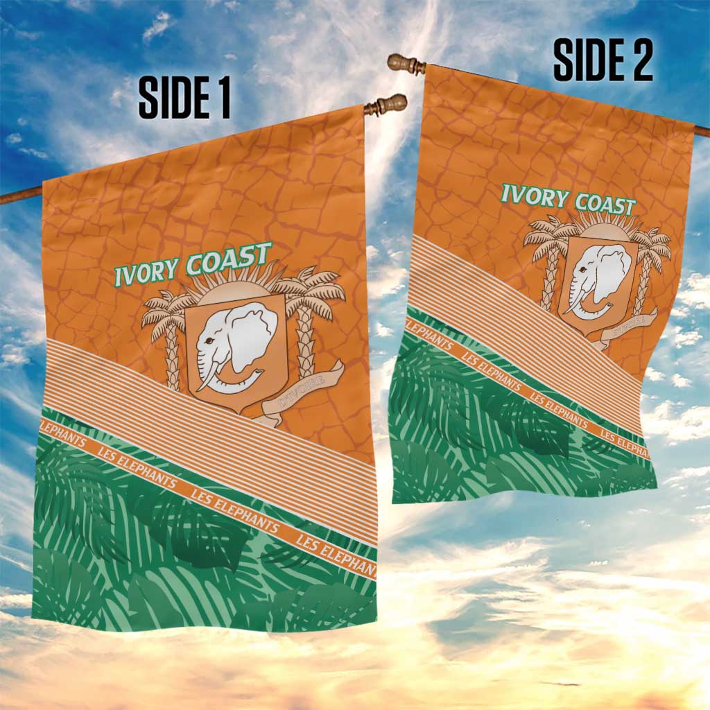 Ivory Coast Rugby Custom Garden Flag Allez Les Elephants LT15