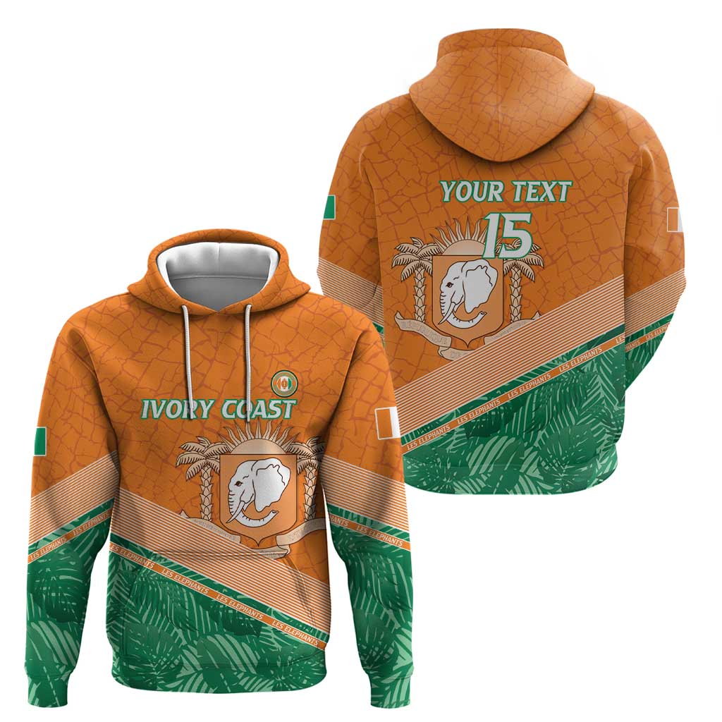 Ivory Coast Rugby Custom Hoodie Allez Les Elephants LT15