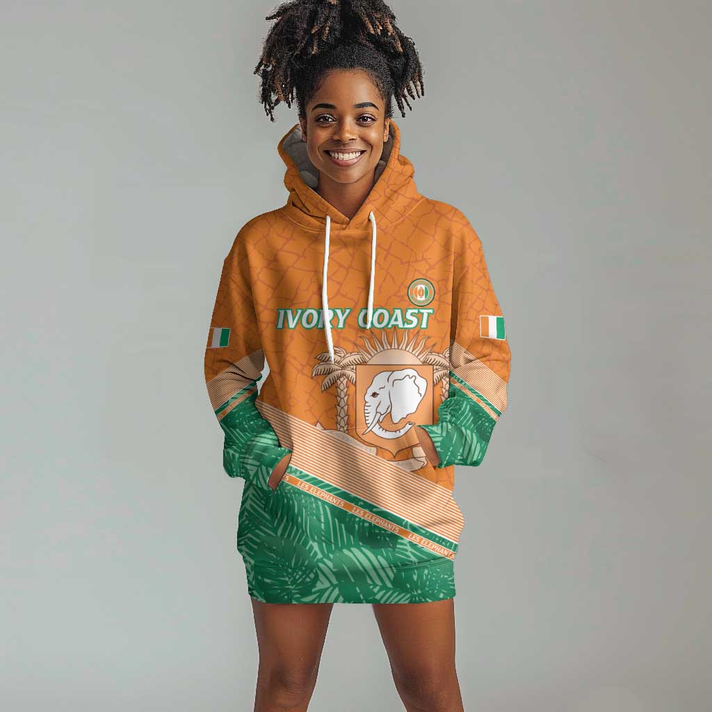 Ivory Coast Rugby Custom Hoodie Dress Allez Les Elephants LT15