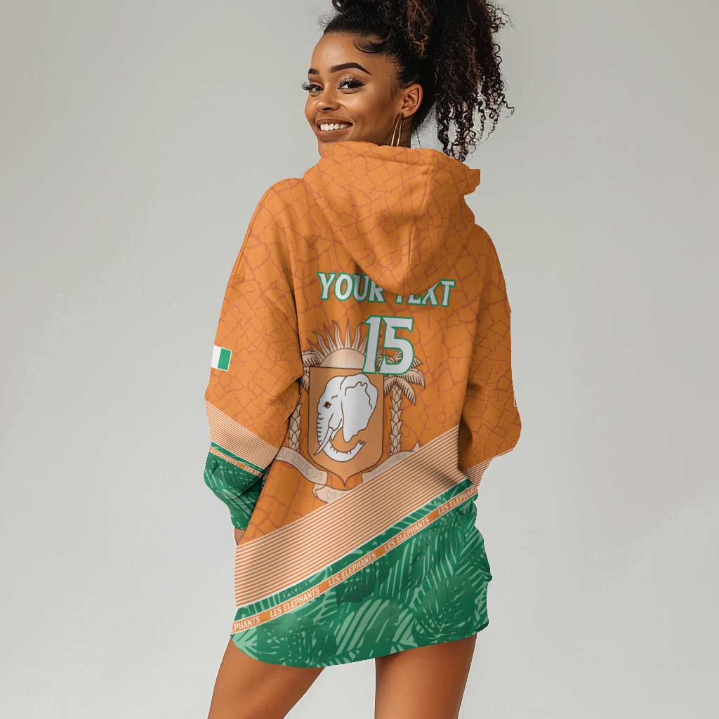 Ivory Coast Rugby Custom Hoodie Dress Allez Les Elephants LT15