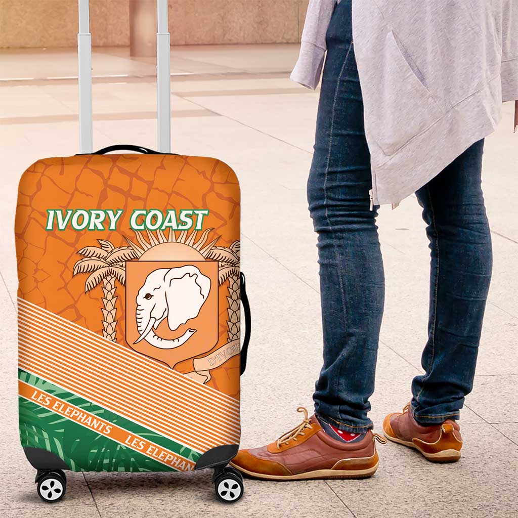 Ivory Coast Rugby Custom Luggage Cover Allez Les Elephants LT15