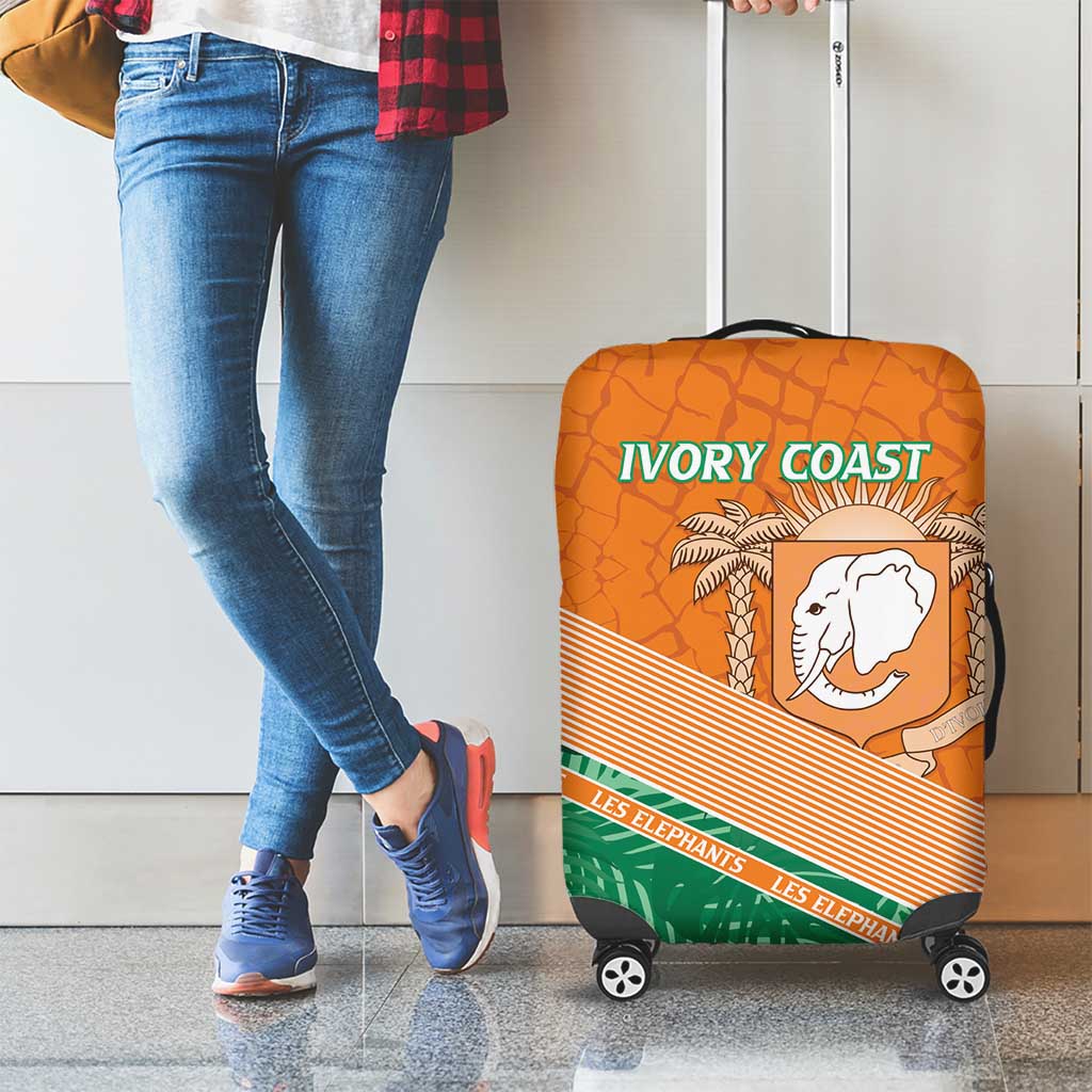 Ivory Coast Rugby Custom Luggage Cover Allez Les Elephants LT15