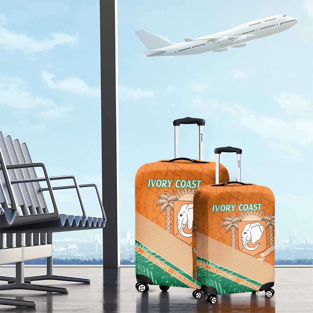 Ivory Coast Rugby Custom Luggage Cover Allez Les Elephants LT15
