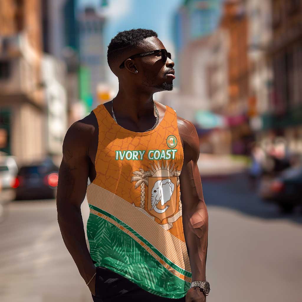 Ivory Coast Rugby Custom Men Tank Top Allez Les Elephants LT15