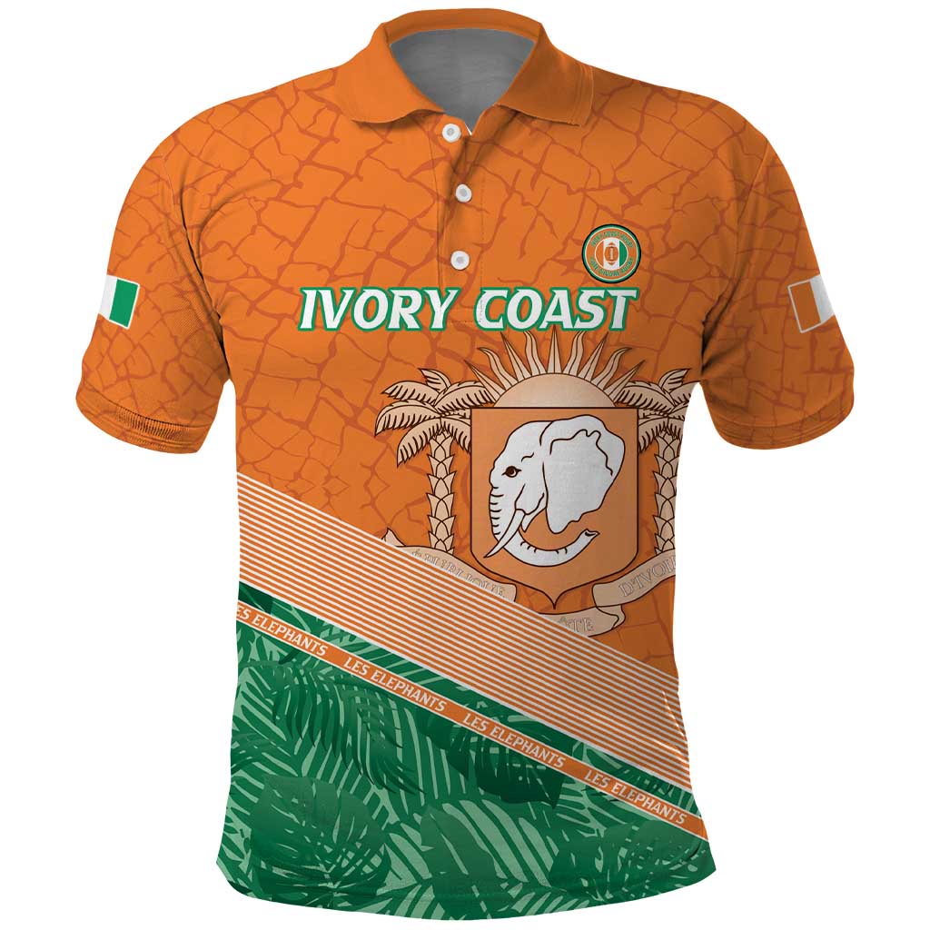 Ivory Coast Rugby Custom Polo Shirt Allez Les Elephants LT15