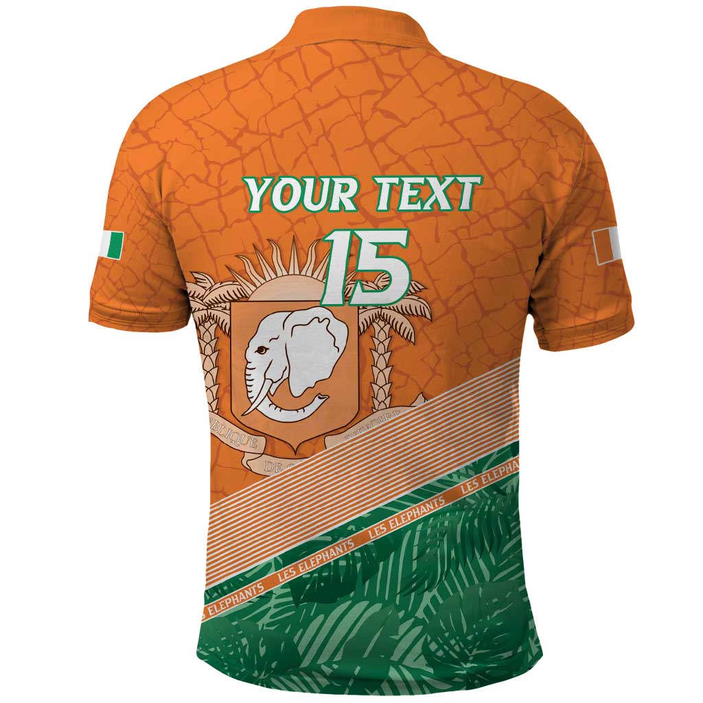 Ivory Coast Rugby Custom Polo Shirt Allez Les Elephants LT15