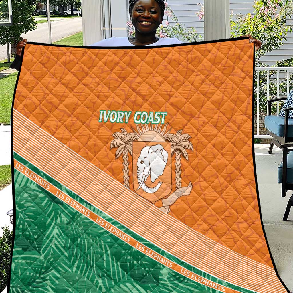 Ivory Coast Rugby Custom Quilt Allez Les Elephants LT15