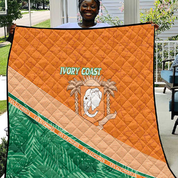 Ivory Coast Rugby Custom Quilt Allez Les Elephants LT15