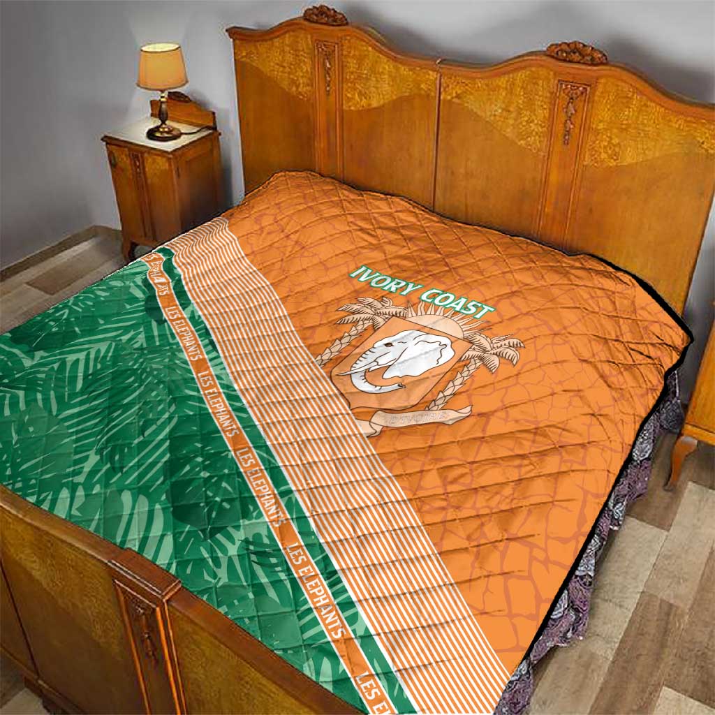 Ivory Coast Rugby Custom Quilt Allez Les Elephants LT15