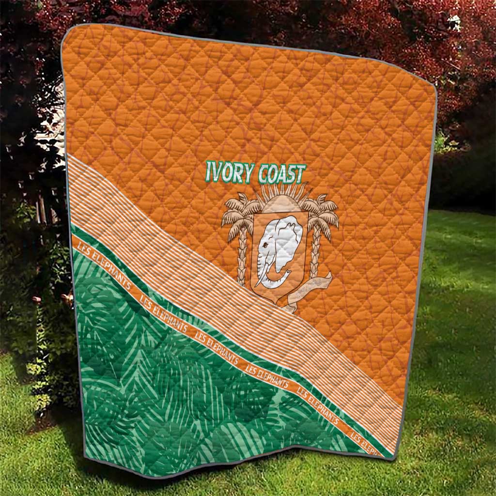 Ivory Coast Rugby Custom Quilt Allez Les Elephants LT15