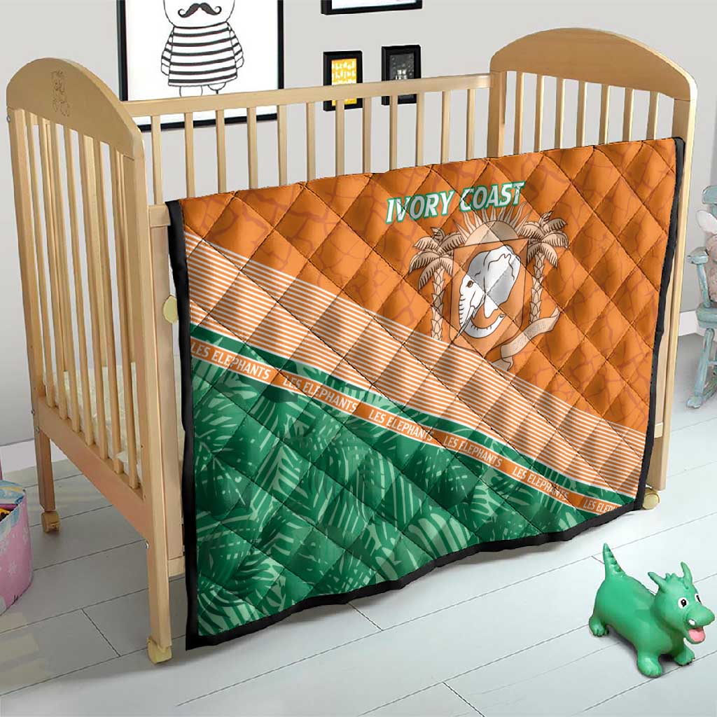 Ivory Coast Rugby Custom Quilt Allez Les Elephants LT15