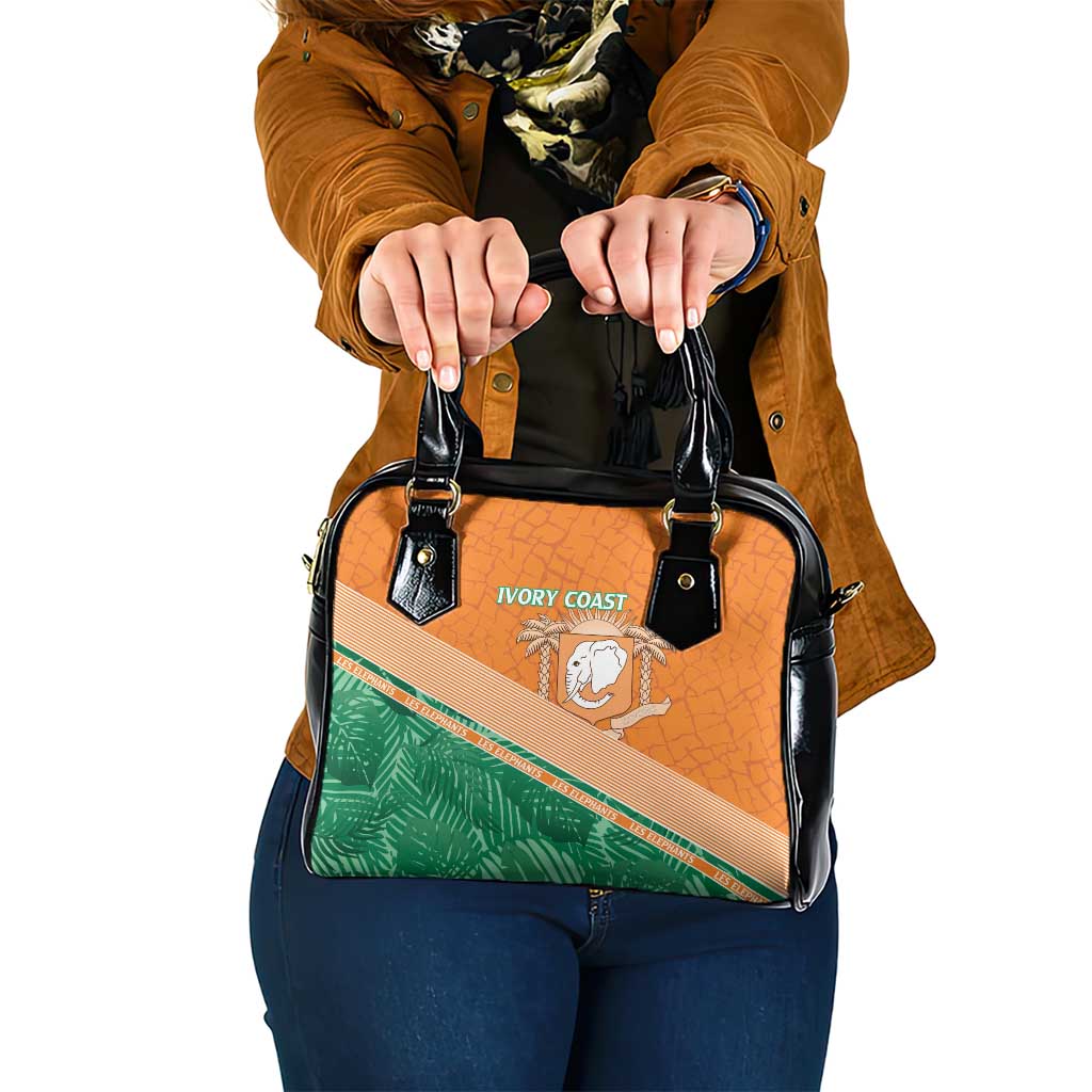 Ivory Coast Rugby Custom Shoulder Handbag Allez Les Elephants LT15