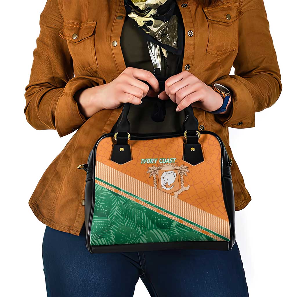 Ivory Coast Rugby Custom Shoulder Handbag Allez Les Elephants LT15