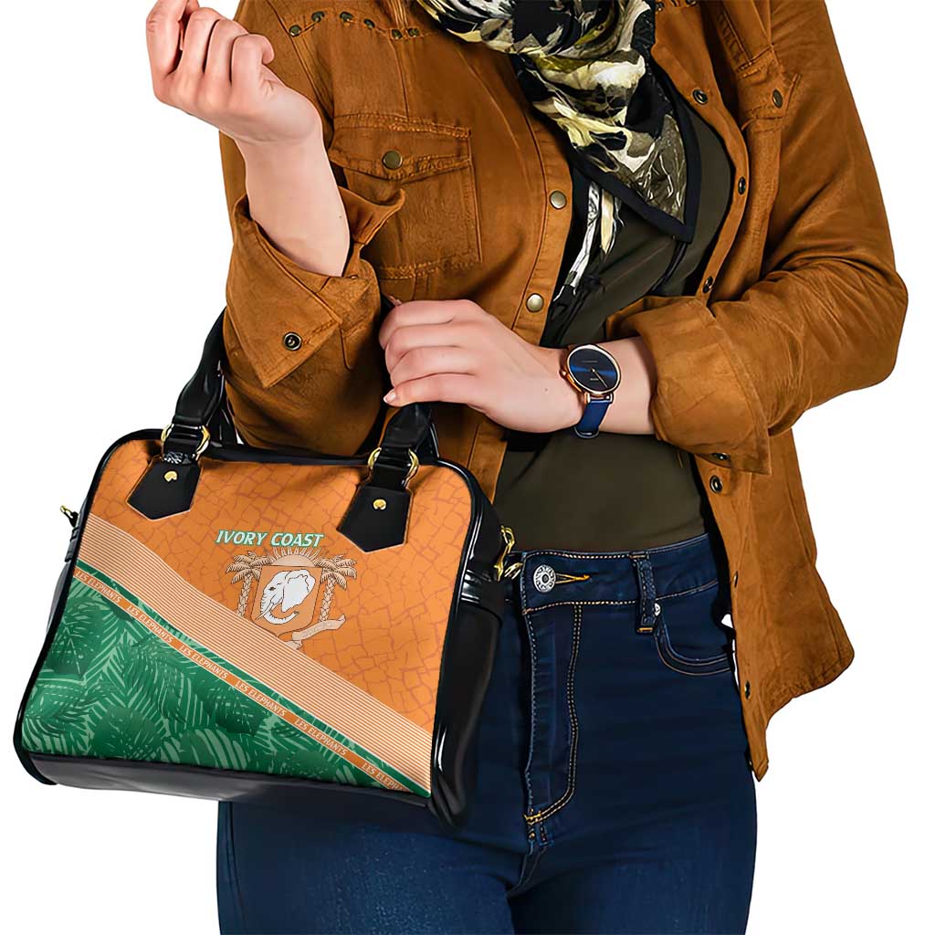 Ivory Coast Rugby Custom Shoulder Handbag Allez Les Elephants LT15