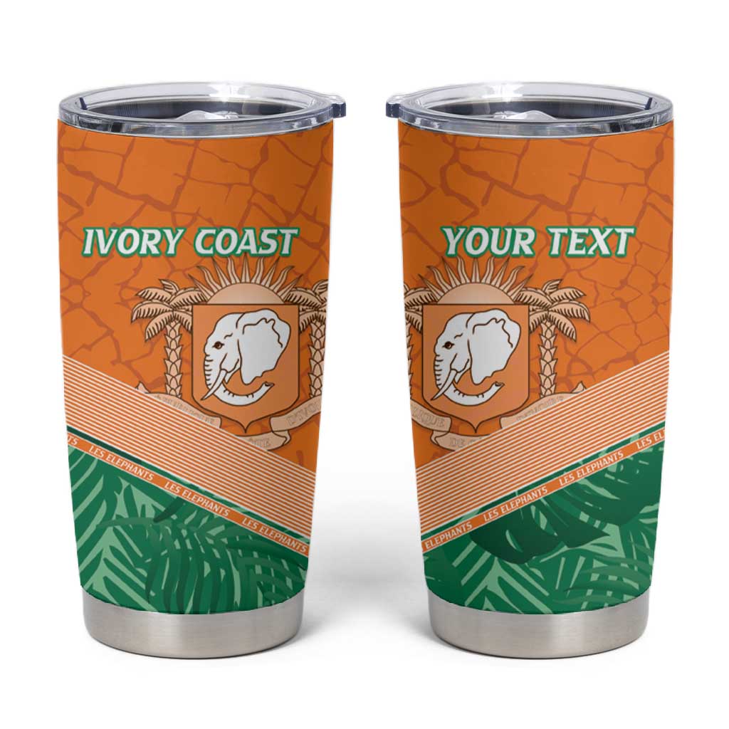 Ivory Coast Rugby Custom Tumbler Cup Allez Les Elephants LT15
