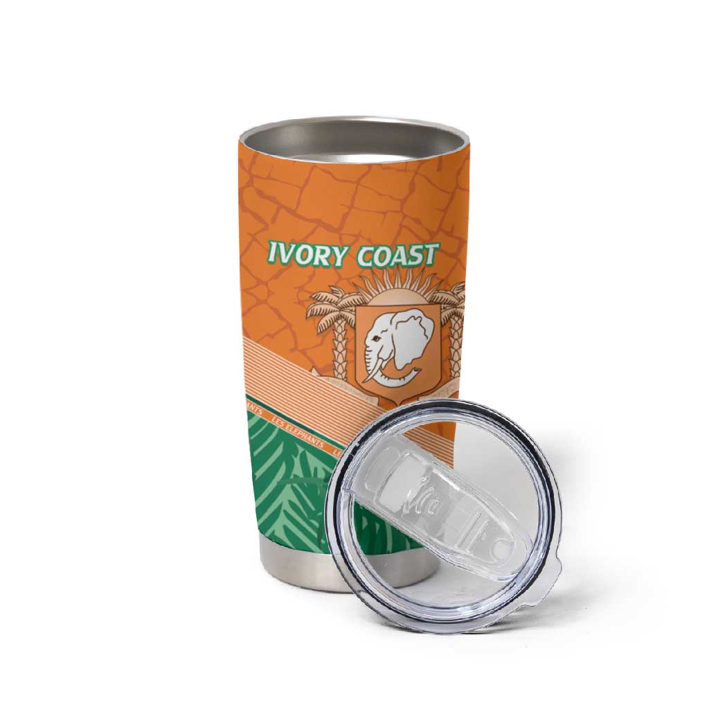 Ivory Coast Rugby Custom Tumbler Cup Allez Les Elephants LT15