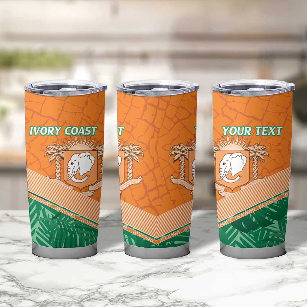 Ivory Coast Rugby Custom Tumbler Cup Allez Les Elephants LT15