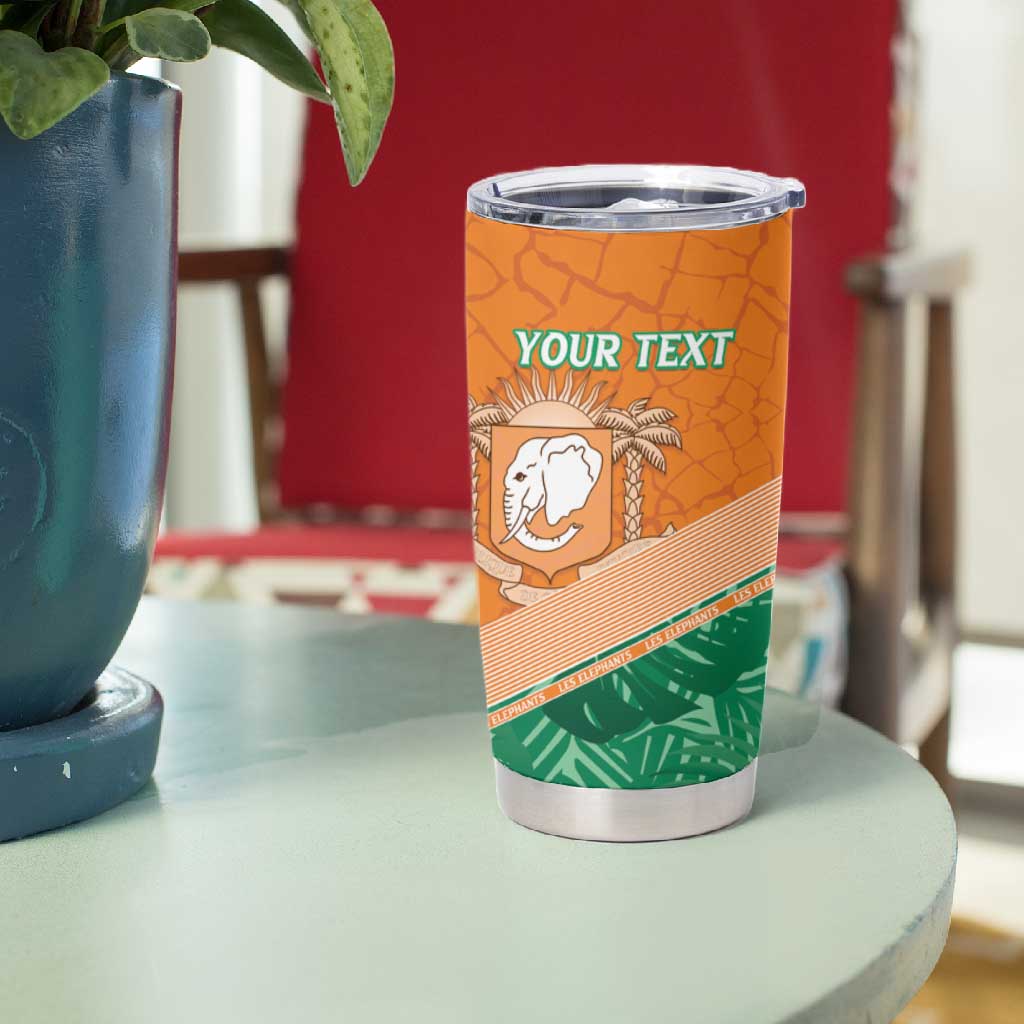 Ivory Coast Rugby Custom Tumbler Cup Allez Les Elephants LT15