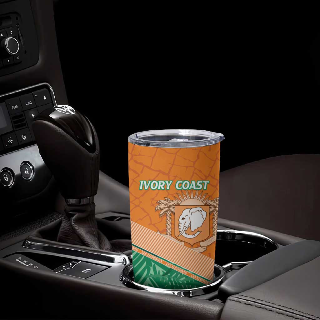 Ivory Coast Rugby Custom Tumbler Cup Allez Les Elephants LT15