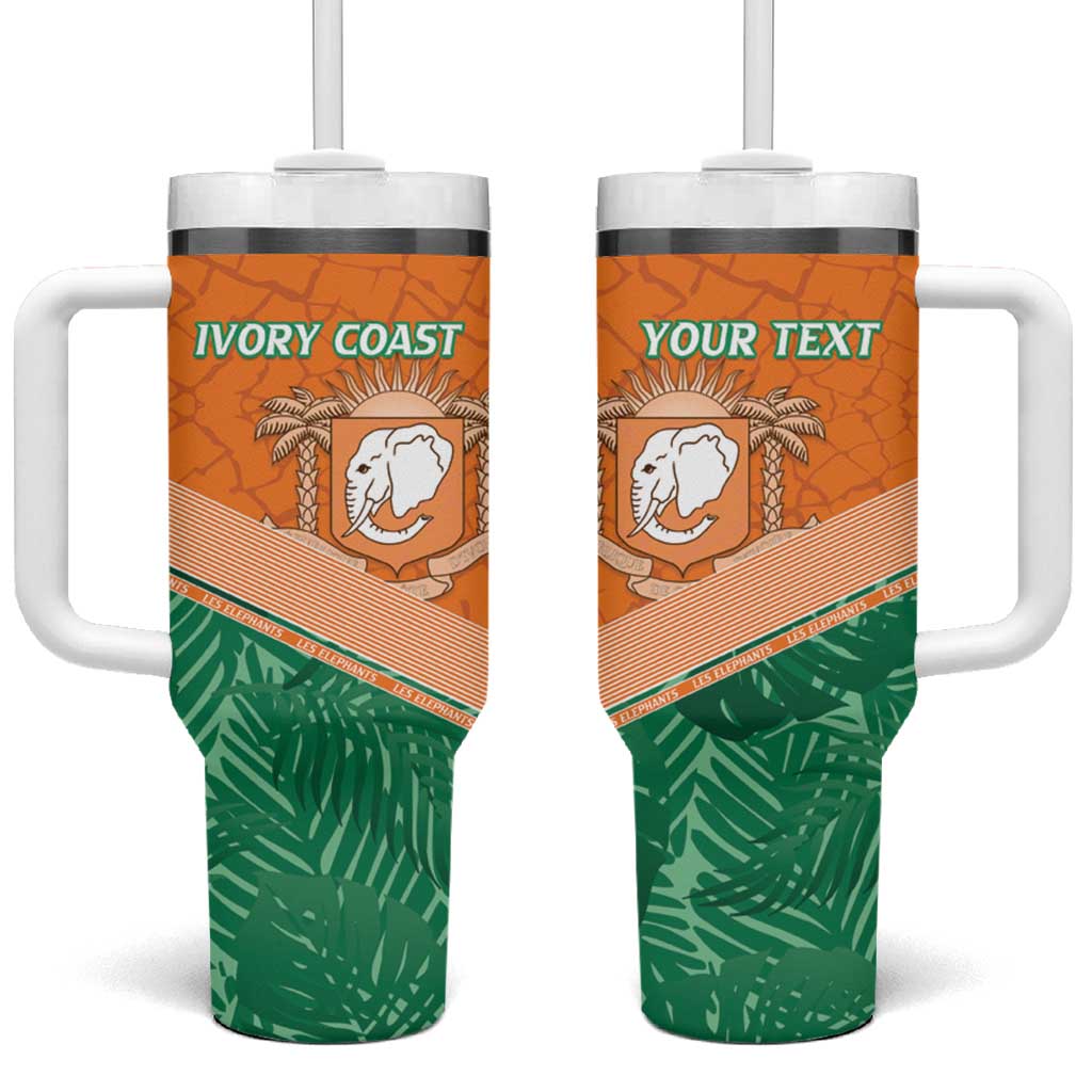 Ivory Coast Rugby Custom Tumbler With Handle Allez Les Elephants LT15
