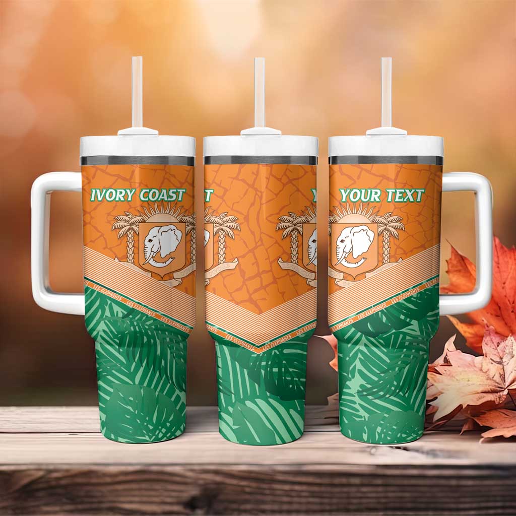 Ivory Coast Rugby Custom Tumbler With Handle Allez Les Elephants LT15