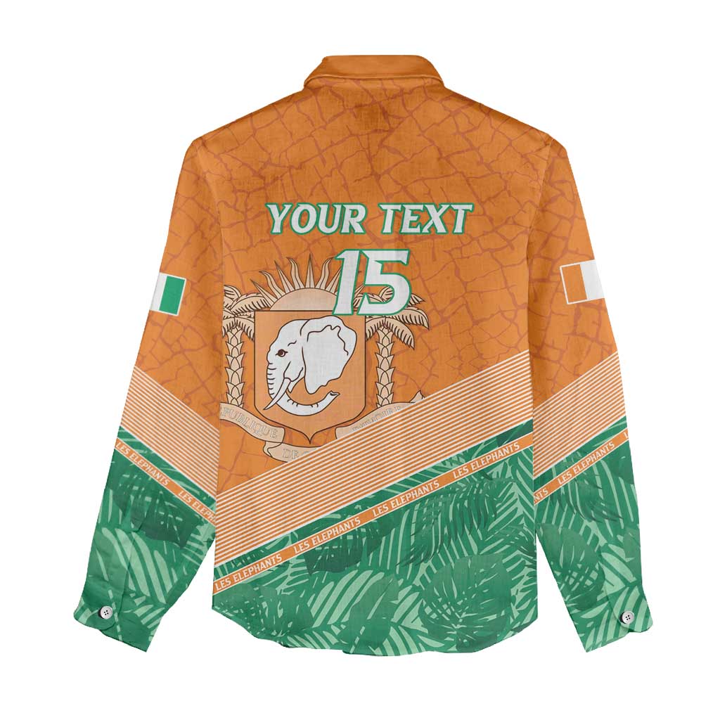 Ivory Coast Rugby Custom Women Casual Shirt Allez Les Elephants LT15