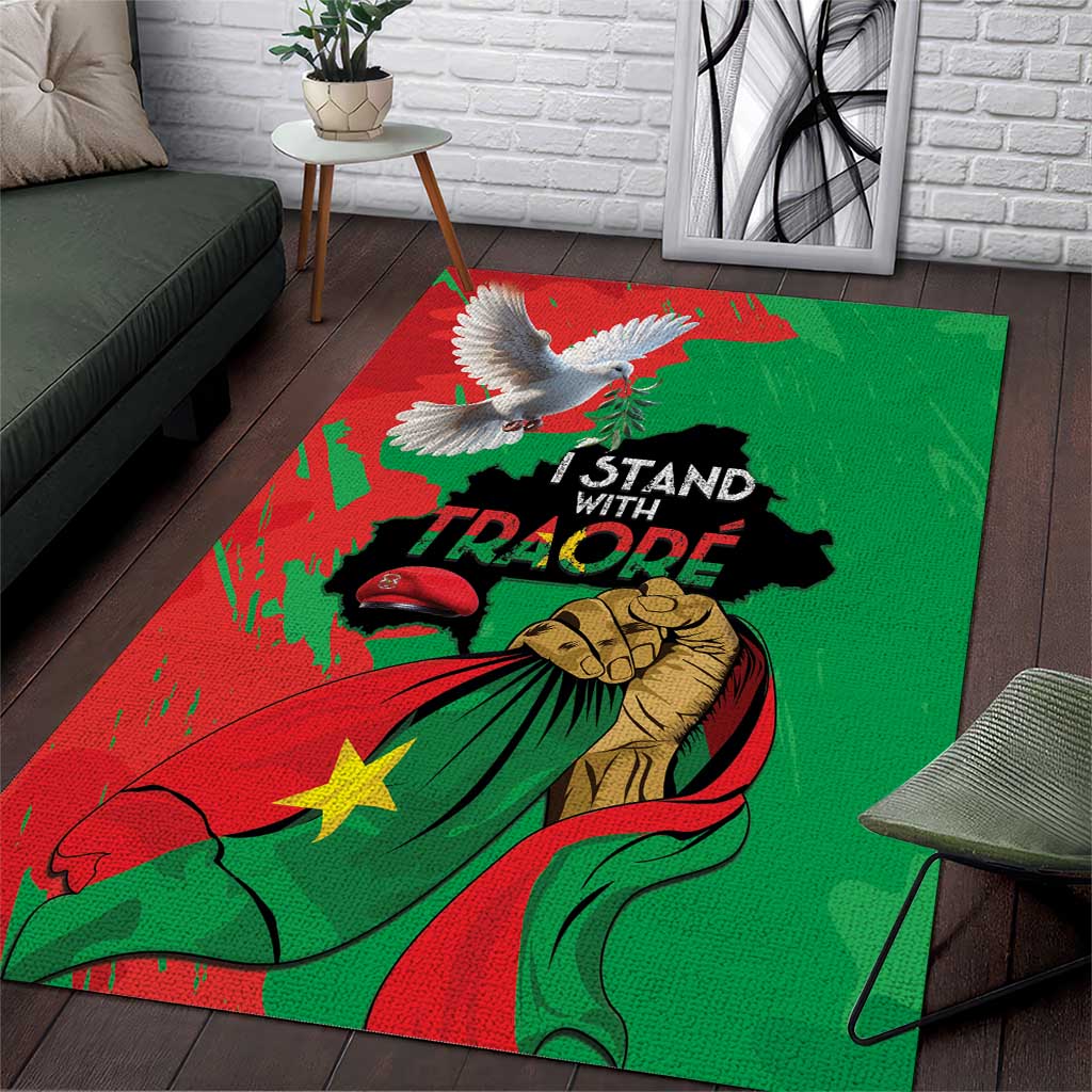 Burkina Faso I Stand With Traore Area Rug LT15