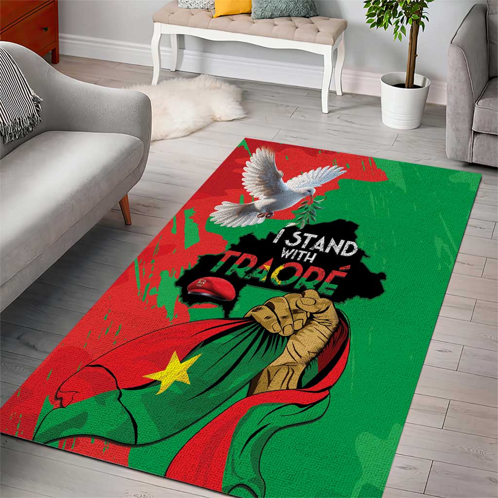 Burkina Faso I Stand With Traore Area Rug LT15