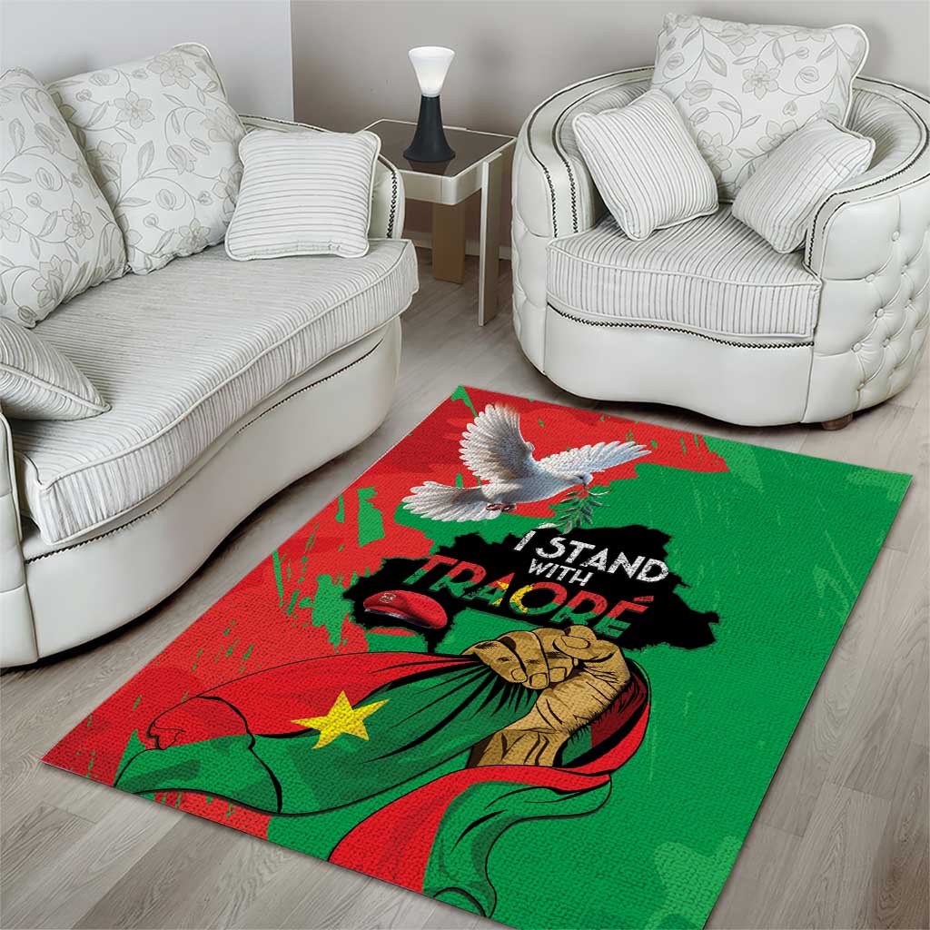 Burkina Faso I Stand With Traore Area Rug LT15