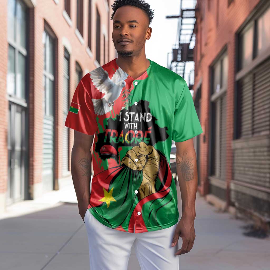 Burkina Faso I Stand With Traore Baseball Jersey LT15