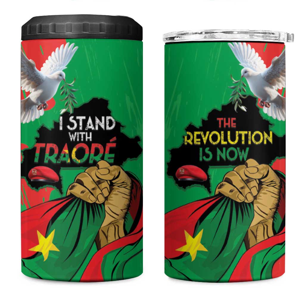 Burkina Faso I Stand With Traore 4 in 1 Can Cooler Tumbler LT15