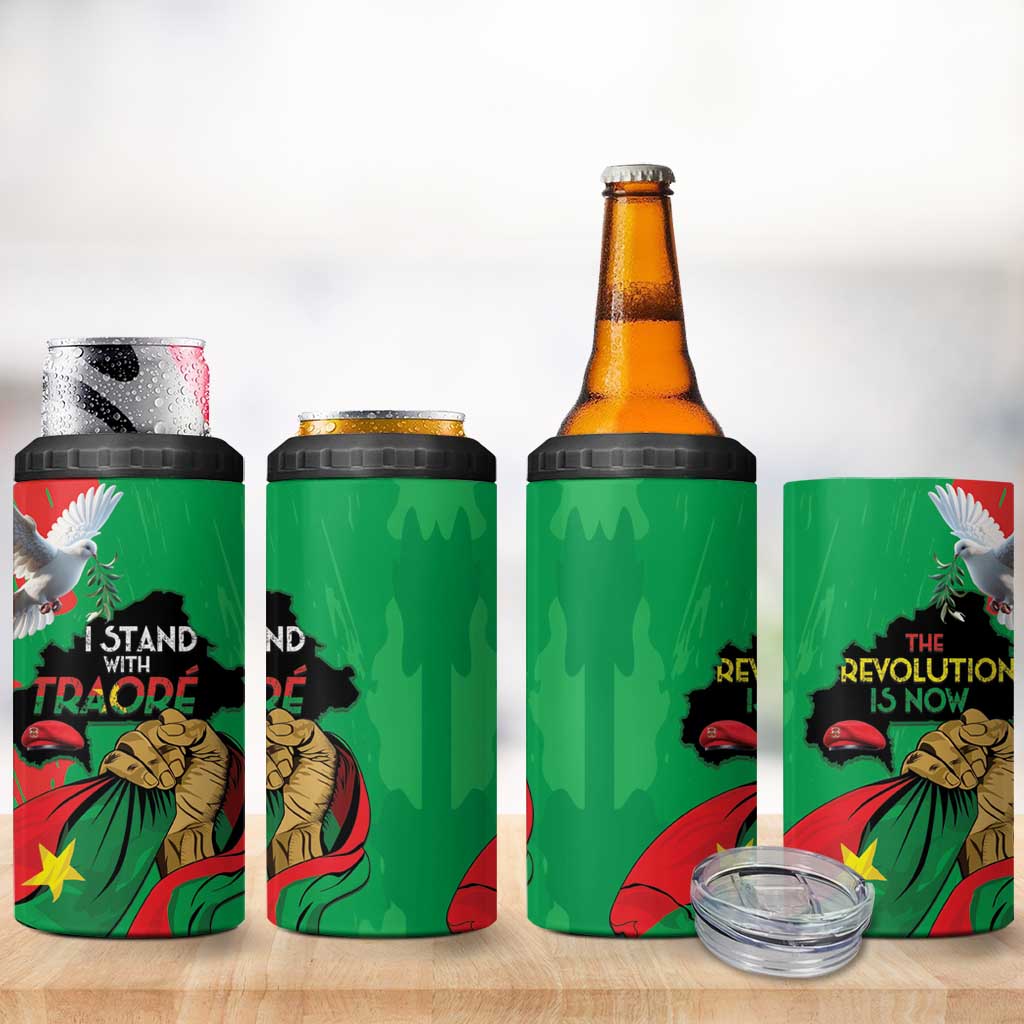 Burkina Faso I Stand With Traore 4 in 1 Can Cooler Tumbler LT15