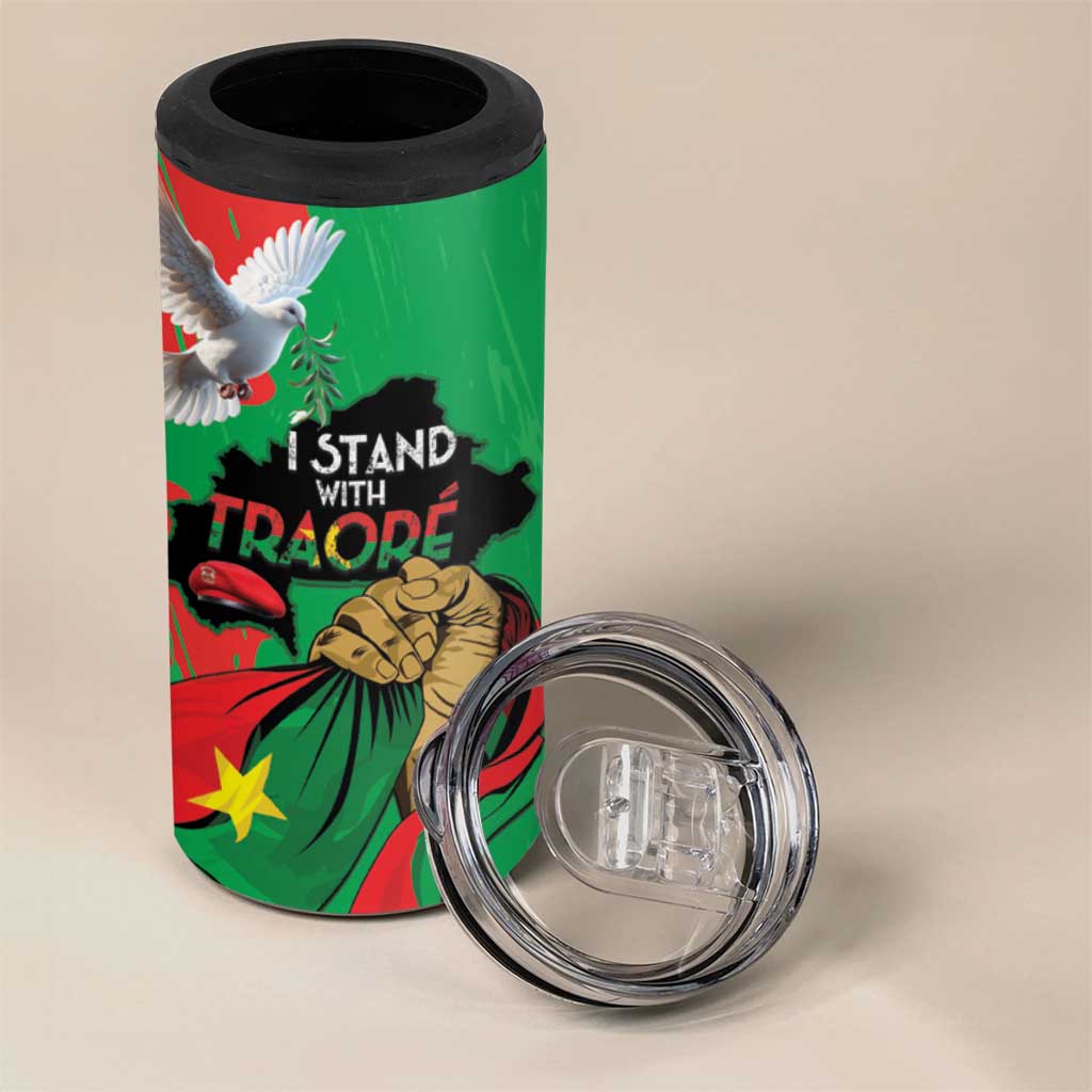 Burkina Faso I Stand With Traore 4 in 1 Can Cooler Tumbler LT15