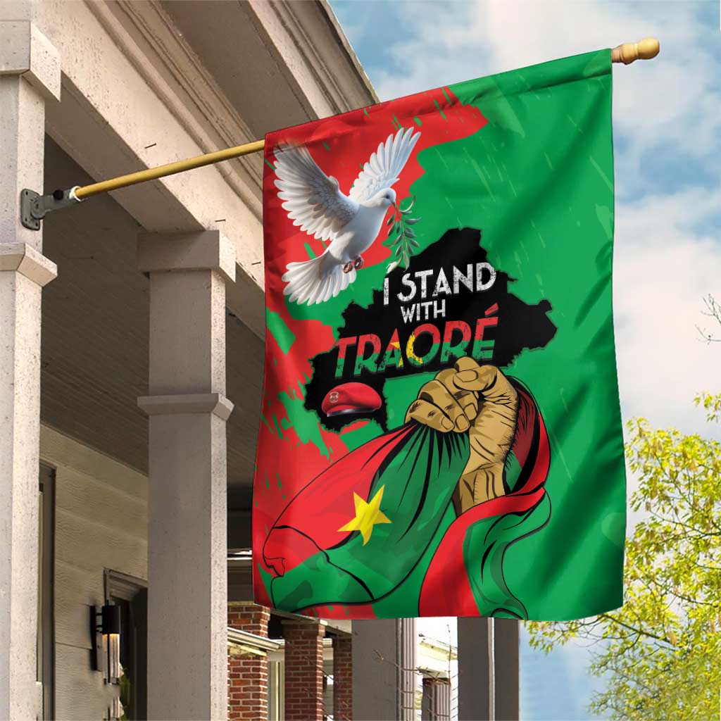 Burkina Faso I Stand With Traore Garden Flag LT15