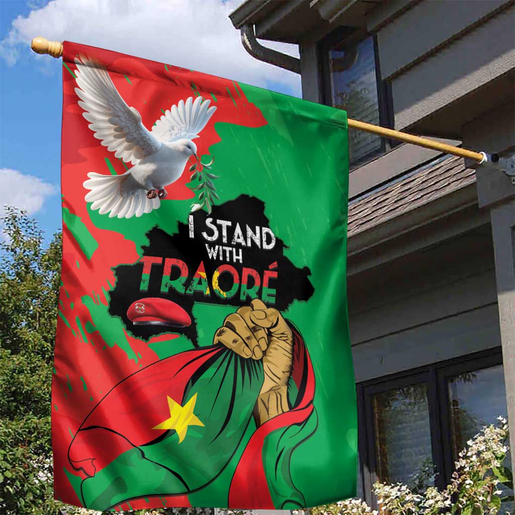 Burkina Faso I Stand With Traore Garden Flag LT15