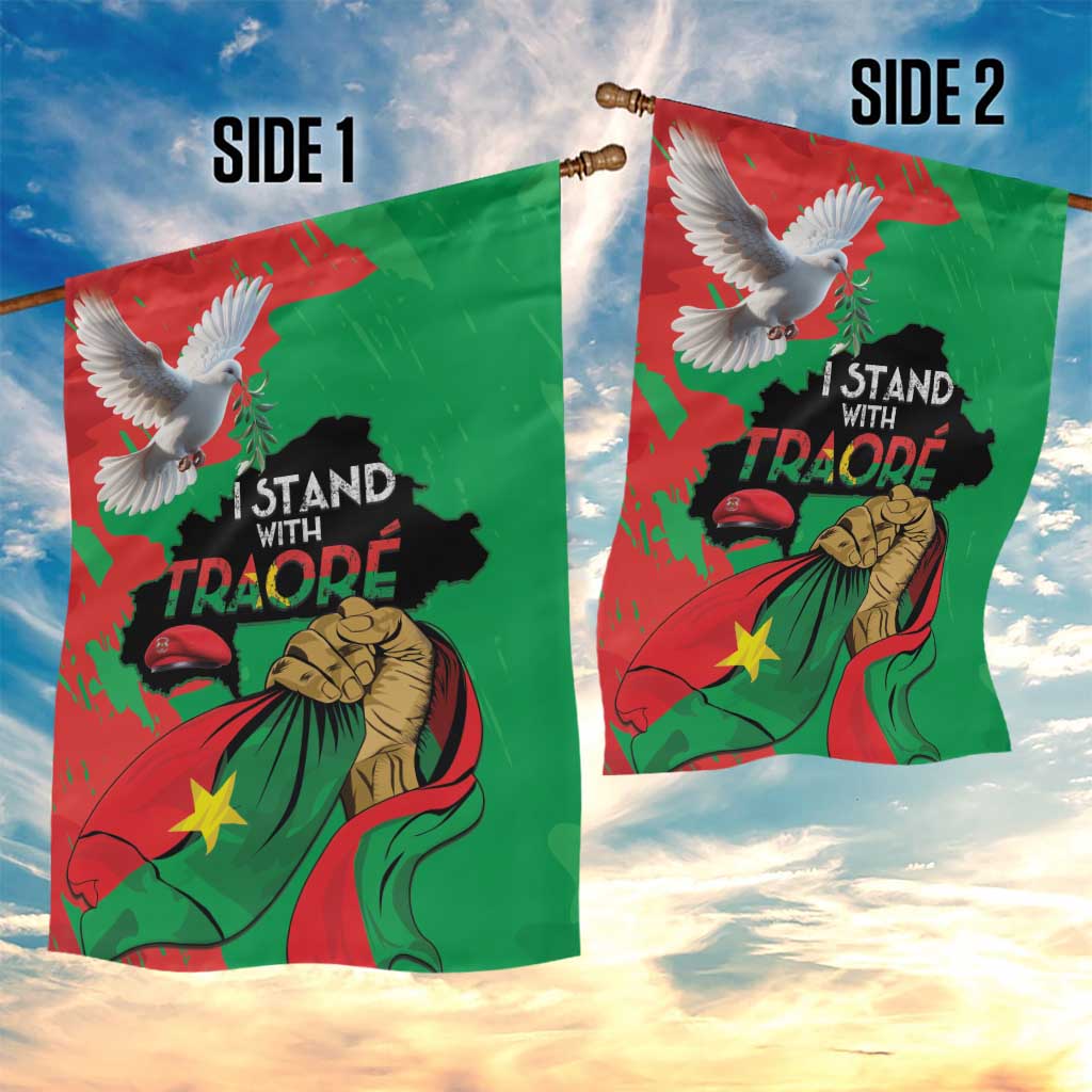 Burkina Faso I Stand With Traore Garden Flag LT15
