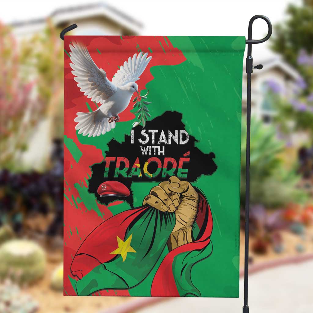 Burkina Faso I Stand With Traore Garden Flag LT15