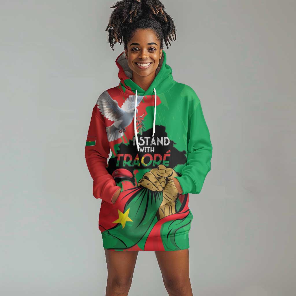 Burkina Faso I Stand With Traore Hoodie Dress LT15