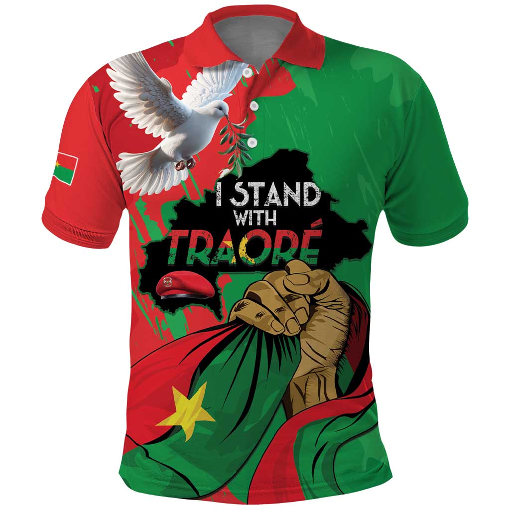 Traore Burkina Faso Polo Shirt I Stand With Traore LT15