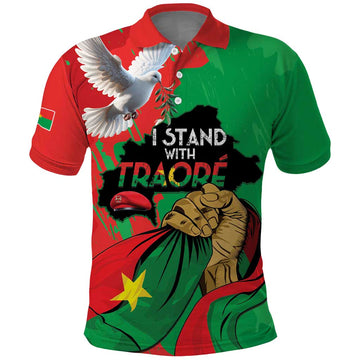 Traore Burkina Faso Polo Shirt I Stand With Traore LT15