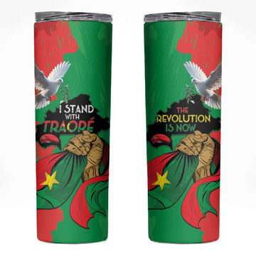 Burkina Faso I Stand With Traore Skinny Tumbler LT15